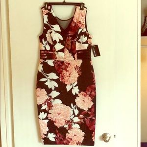 Floral form fitting dress